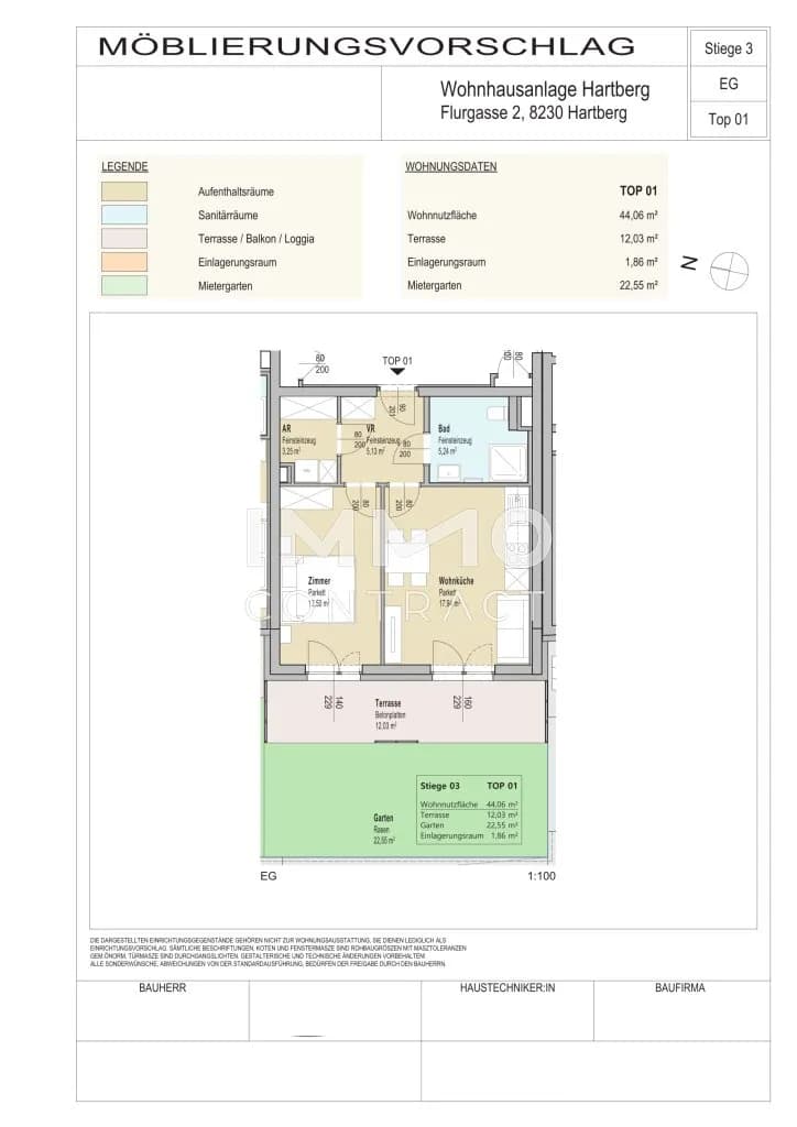 2-Zimmer-Wohnung mieten in Hartberg-Fürstenfeld – 44,06 m², € 679 – Bild 12 von 12