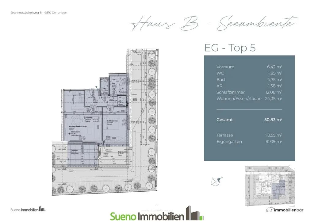 2-Zimmer-Wohnung kaufen in Gmunden – 50,83 m², € 368.000 – Bild 24 von 29