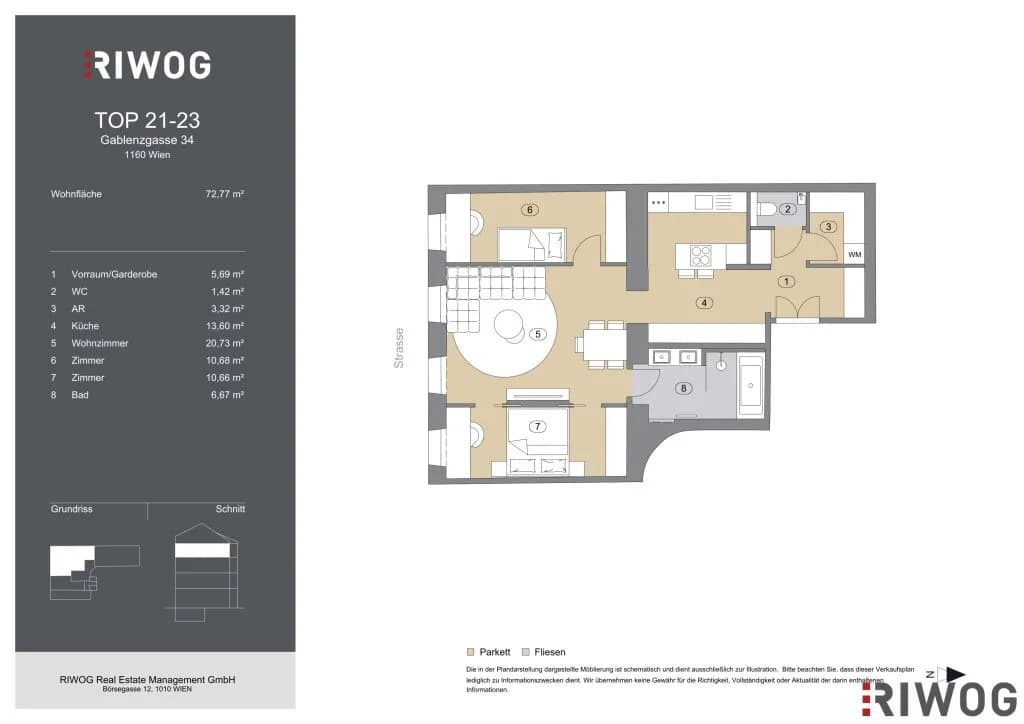3-Zimmer-Wohnung kaufen in Wien – 73,97 m², € 281.000 – Bild 20 von 22