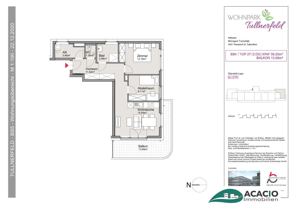 3-Zimmer-Wohnung mieten in Tulln – 56,93 m², € 898 – Bild 11 von 11