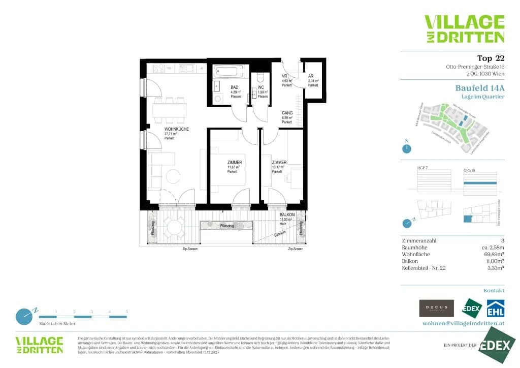 3-Zimmer-Wohnung kaufen in Wien – 69,89 m², € 565.000 – Bild 11 von 11
