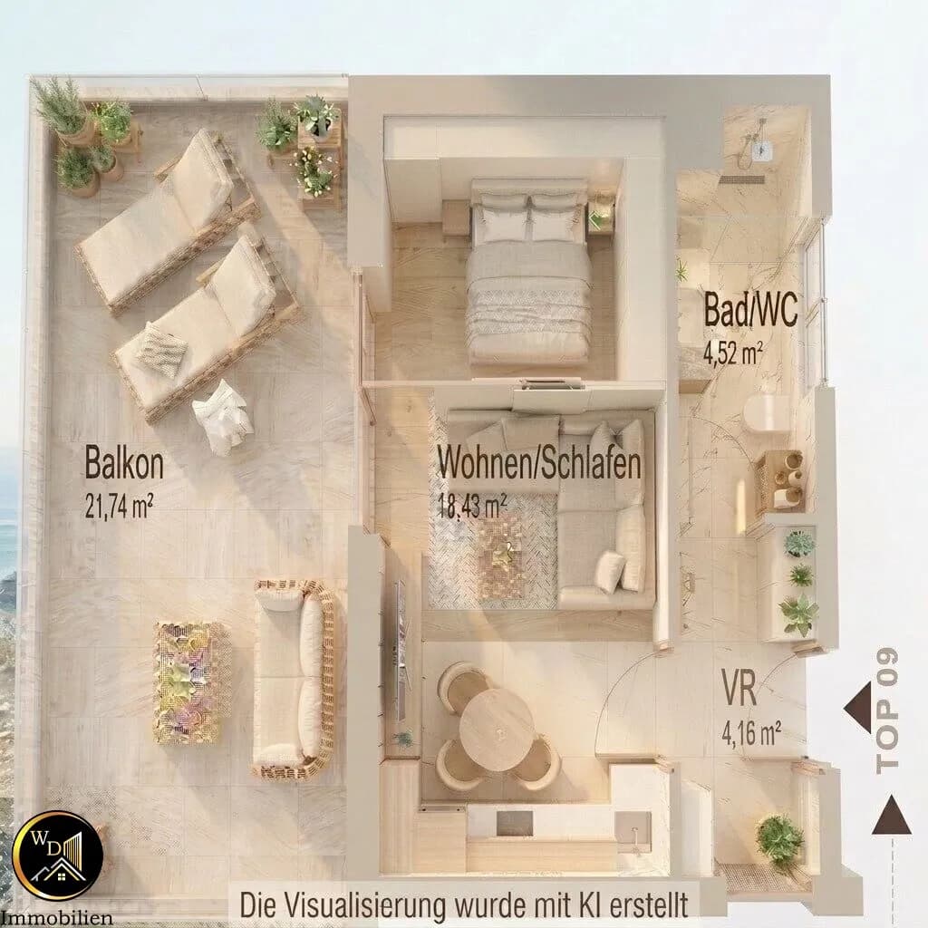 1-Zimmer-Wohnung kaufen in Völkermarkt – 27,14 m², € 198.500 – Bild 4 von 18