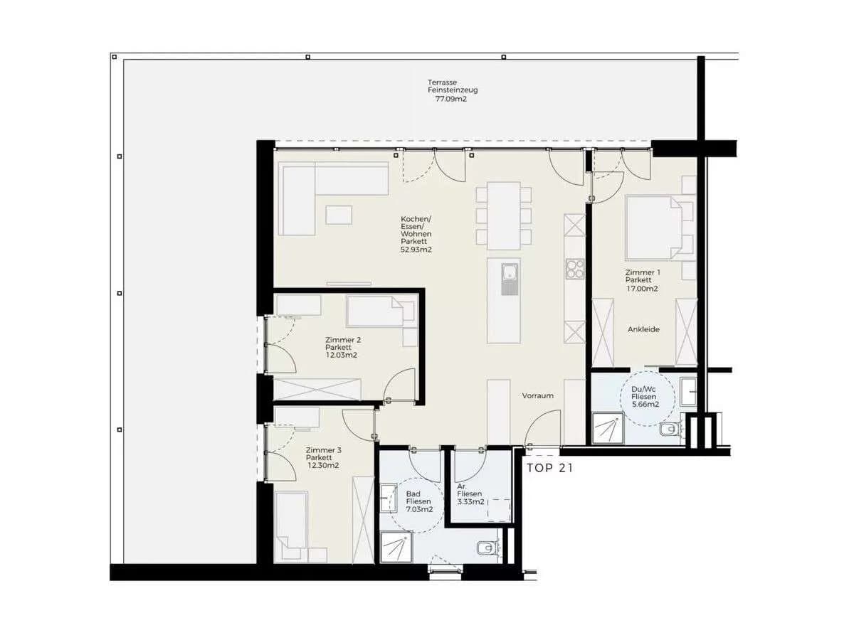 4-Zimmer-Wohnung kaufen in Feldkirch – 110,28 m², € 878.270 – Bild 2 von 6