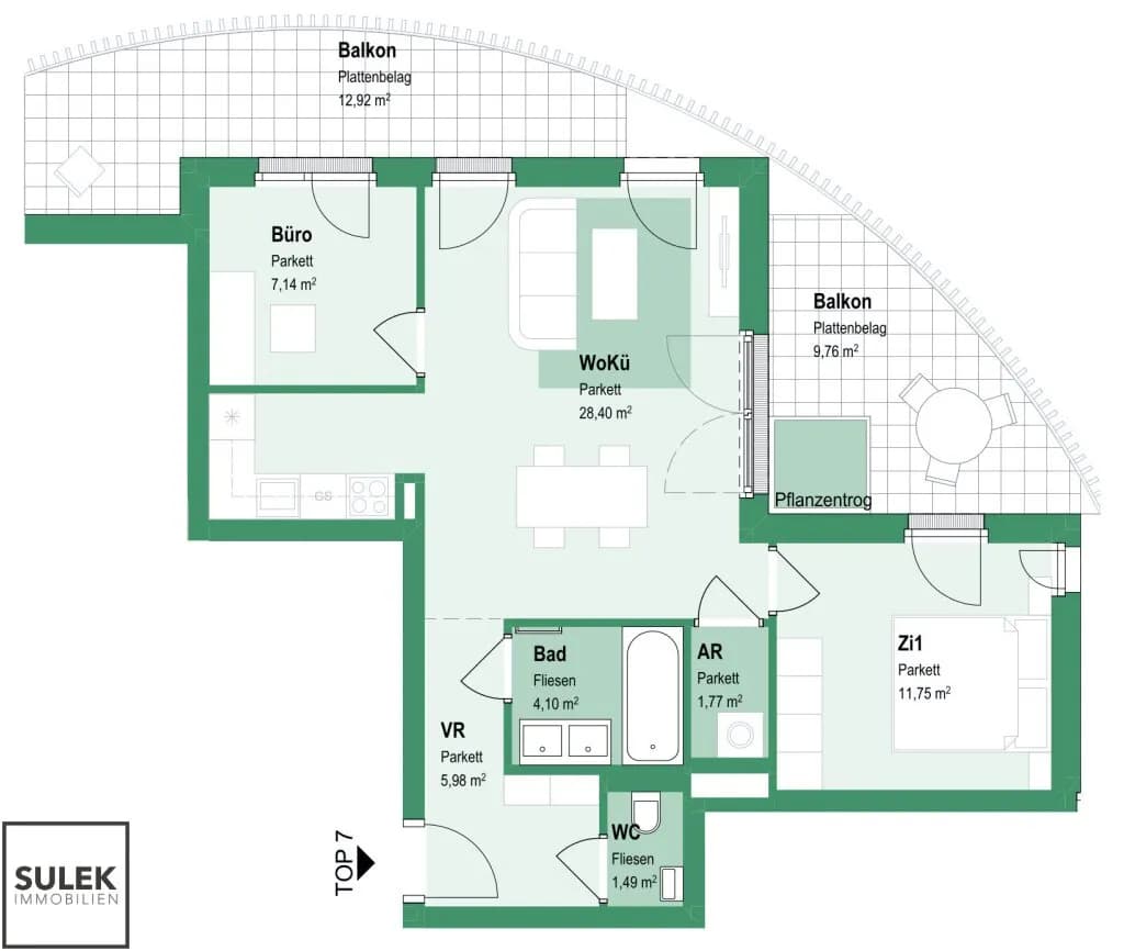 3-Zimmer-Wohnung mieten in Wien – 60,63 m², € 1.599 – Bild 21 von 22