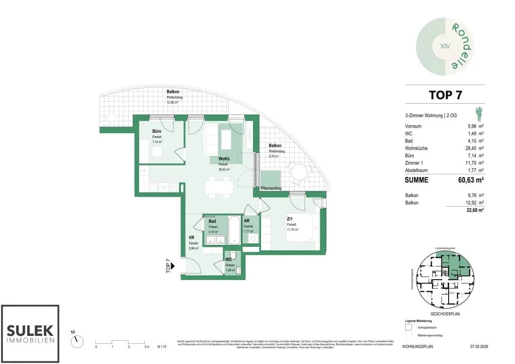 3-Zimmer-Wohnung mieten in Wien – 60,63 m², € 1.599 – Bild 22 von 22