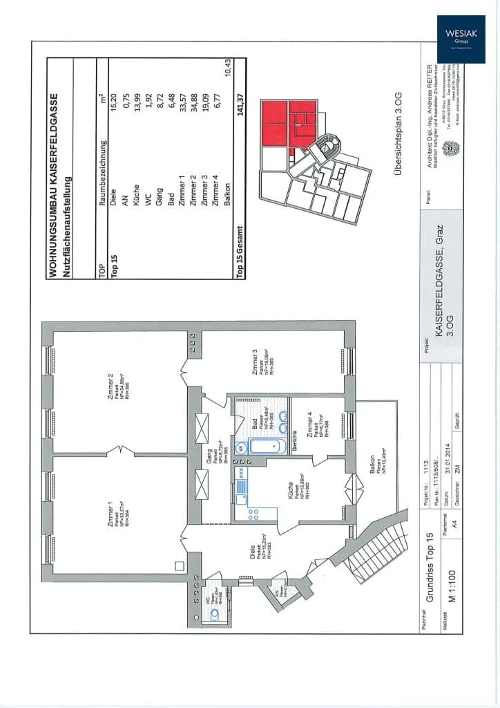 4-Zimmer-Wohnung mieten in Graz – 141 m², € 1.679 – Bild 12 von 12