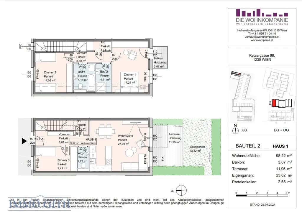 5-Zimmer-Haus kaufen in Wien – 96,59 m², € 589.000 – Bild 14 von 14