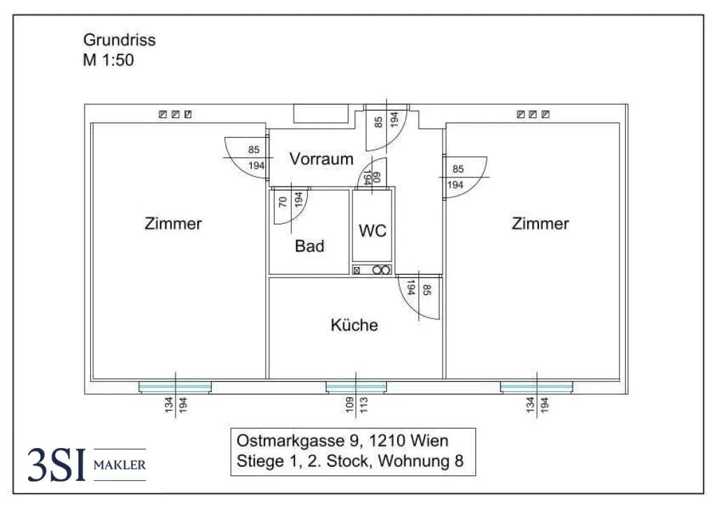 2-Zimmer-Wohnung kaufen in Wien – 57 m², € 195.000 – Bild 10 von 10