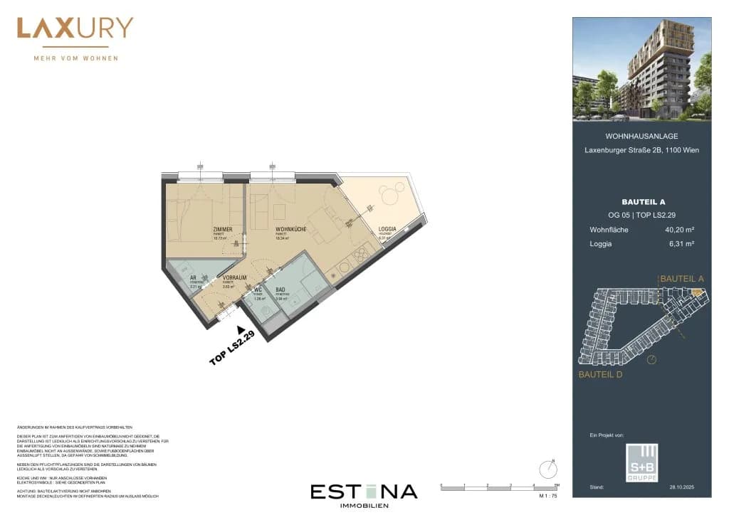 2-Zimmer-Wohnung kaufen in Wien – 39,86 m², € 350.000 – Bild 16 von 17