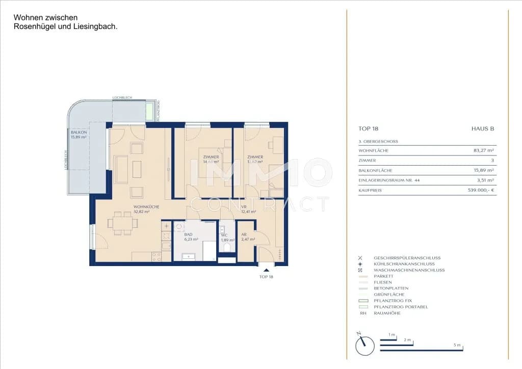 3-Zimmer-Wohnung kaufen in Wien – 83,27 m², € 539.000 – Bild 11 von 11
