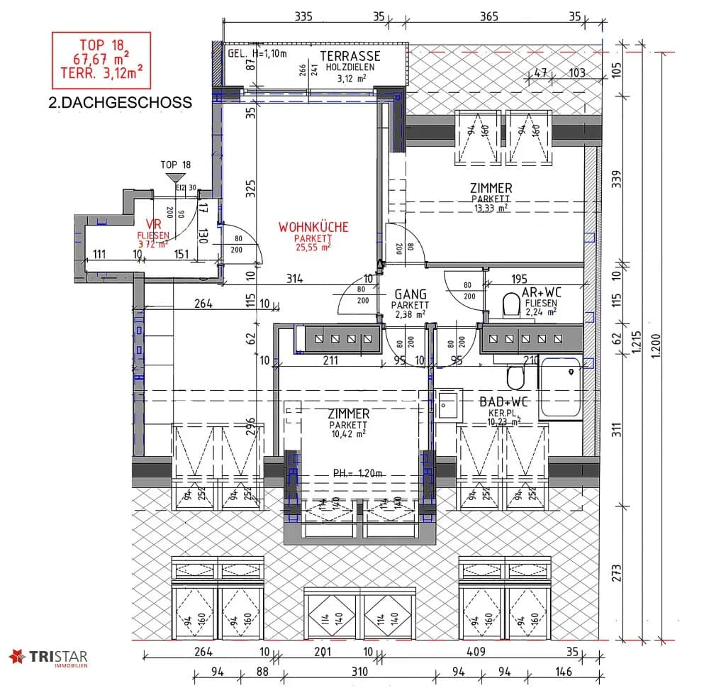 3-Zimmer-Wohnung kaufen in Wien – 68,3 m², € 499.900