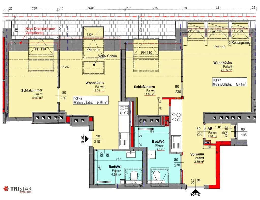 2-Zimmer-Wohnung kaufen in Wien – 43,44 m², € 249.000 – Bild 26 von 30