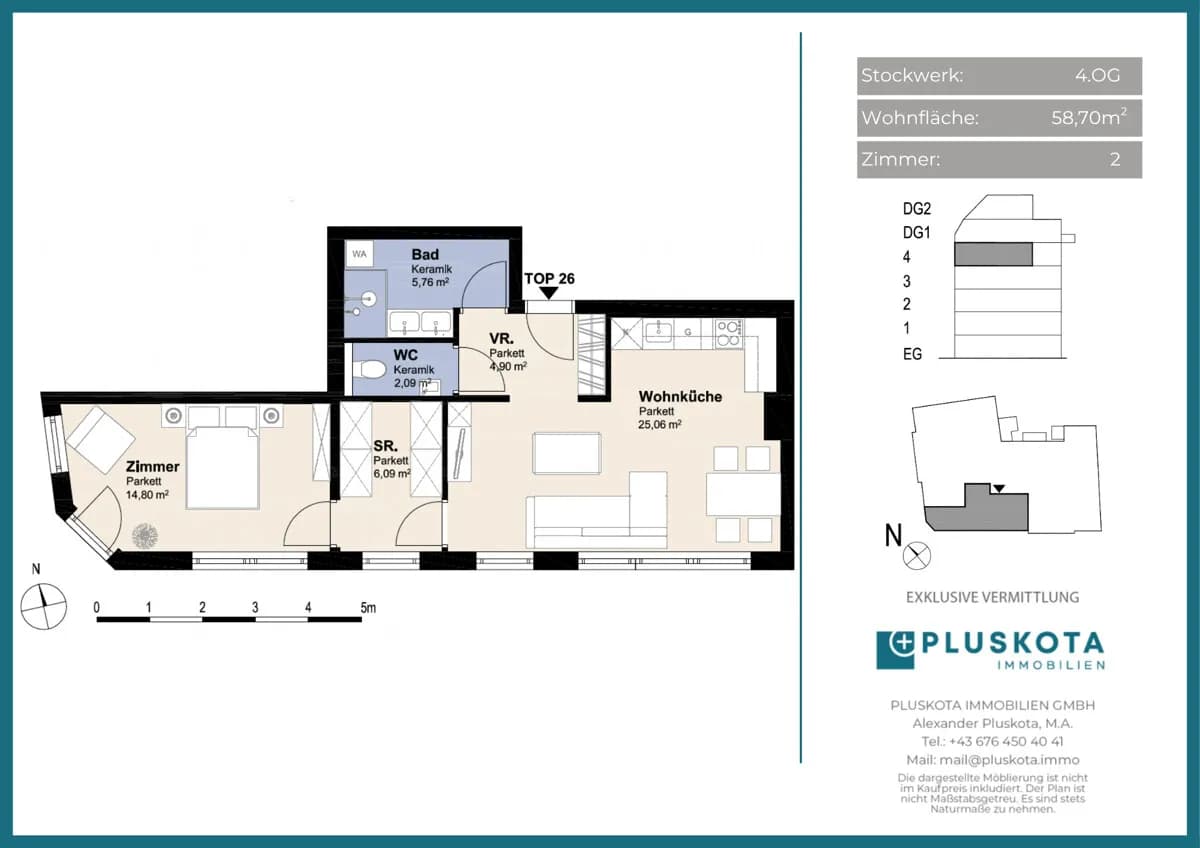 2-Zimmer-Wohnung kaufen in Wien – 58,7 m², € 399.000 – Bild 11 von 11