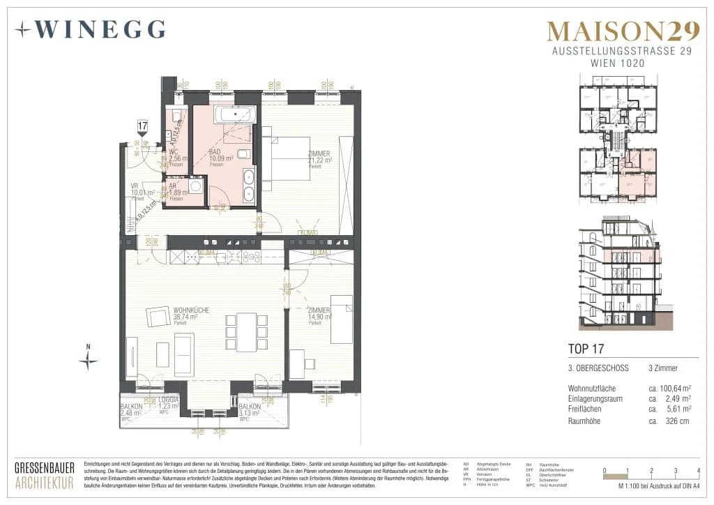 3-Zimmer-Wohnung kaufen in Wien – 99,41 m², € 1.190.000 – Bild 12 von 12