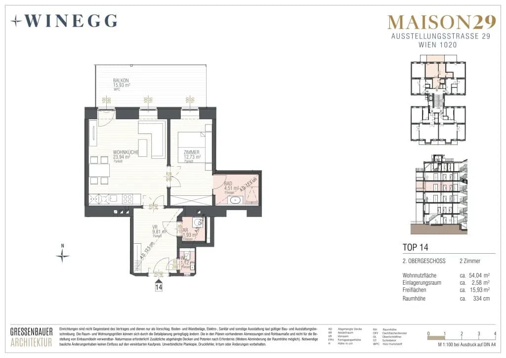 2-Zimmer-Wohnung kaufen in Wien – 54,04 m², € 590.000 – Bild 10 von 10