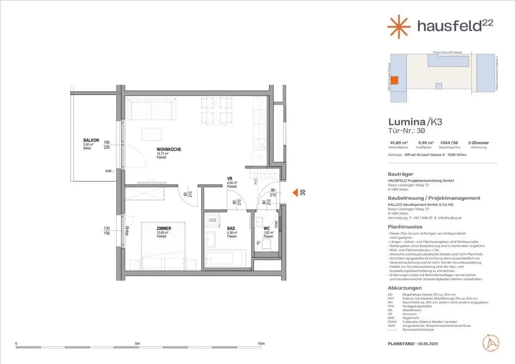 2-Zimmer-Wohnung mieten in Wien – 41,06 m², € 840