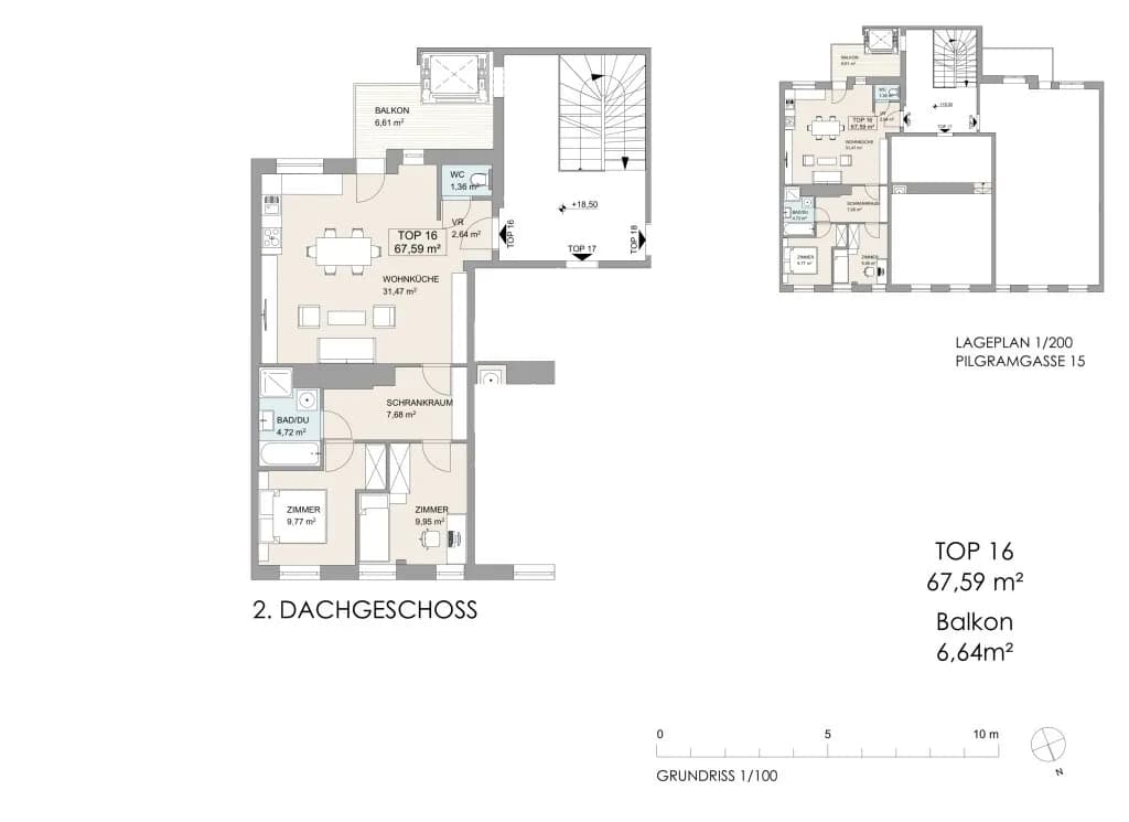 3-Zimmer-Wohnung mieten in Wien – 67,59 m², € 1.699 – Bild 15 von 15