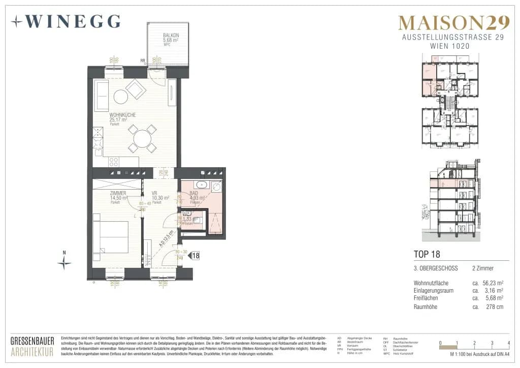Immobilie kaufen in Wien – 56,23 m², € 548.700 – Bild 11 von 11