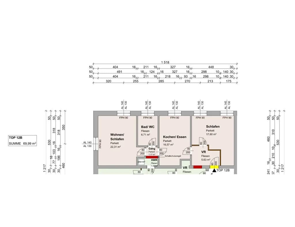3-Zimmer-Wohnung mieten in Linz – 70 m², € 1.000 – Bild 13 von 13