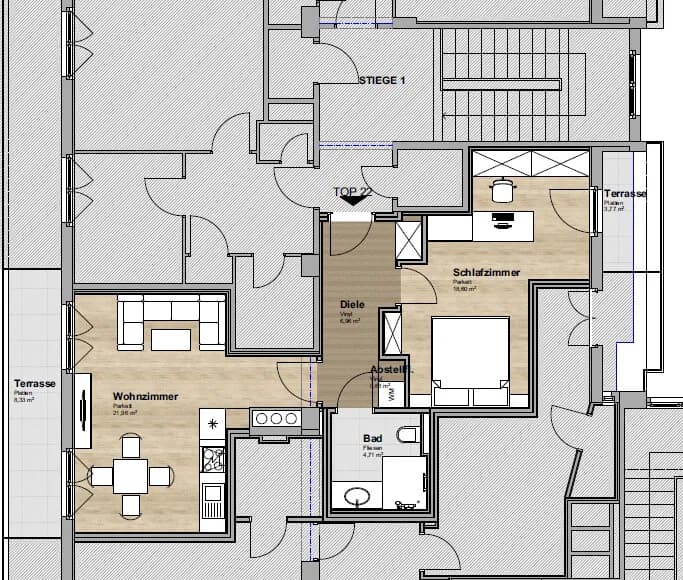 2-Zimmer-Wohnung mieten in Wien – 52,89 m², € 2.200 – Bild 15 von 15