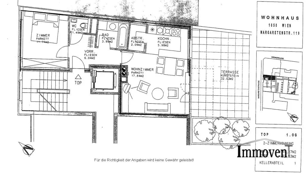 2-Zimmer-Wohnung mieten in Wien – 49 m², € 1.029 – Bild 3 von 3