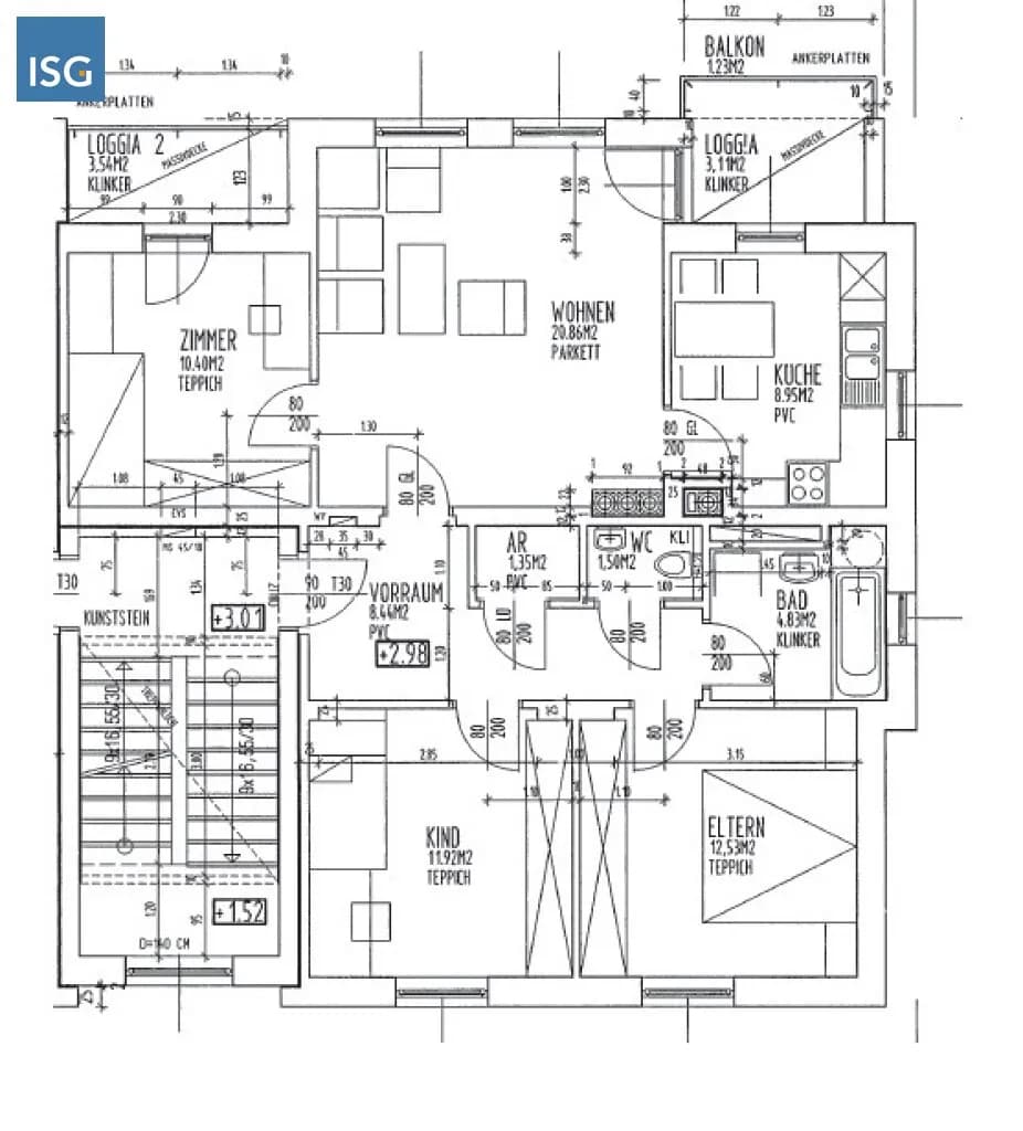 4-Zimmer-Wohnung mieten in Grieskirchen – 89 m², € 881 – Bild 2 von 2