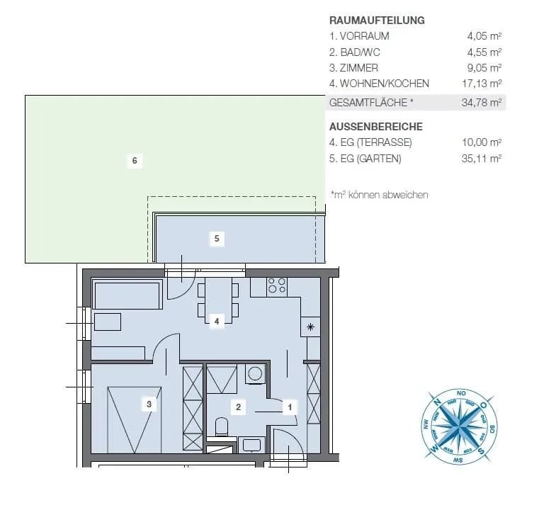 2-Zimmer-Wohnung mieten in Graz – 34,78 m², € 635 – Bild 9 von 9