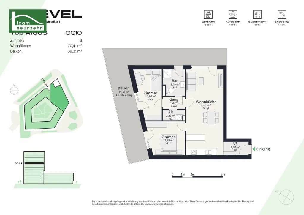 3-Zimmer-Wohnung mieten in Graz – 70,41 m², € 1.269 – Bild 29 von 29