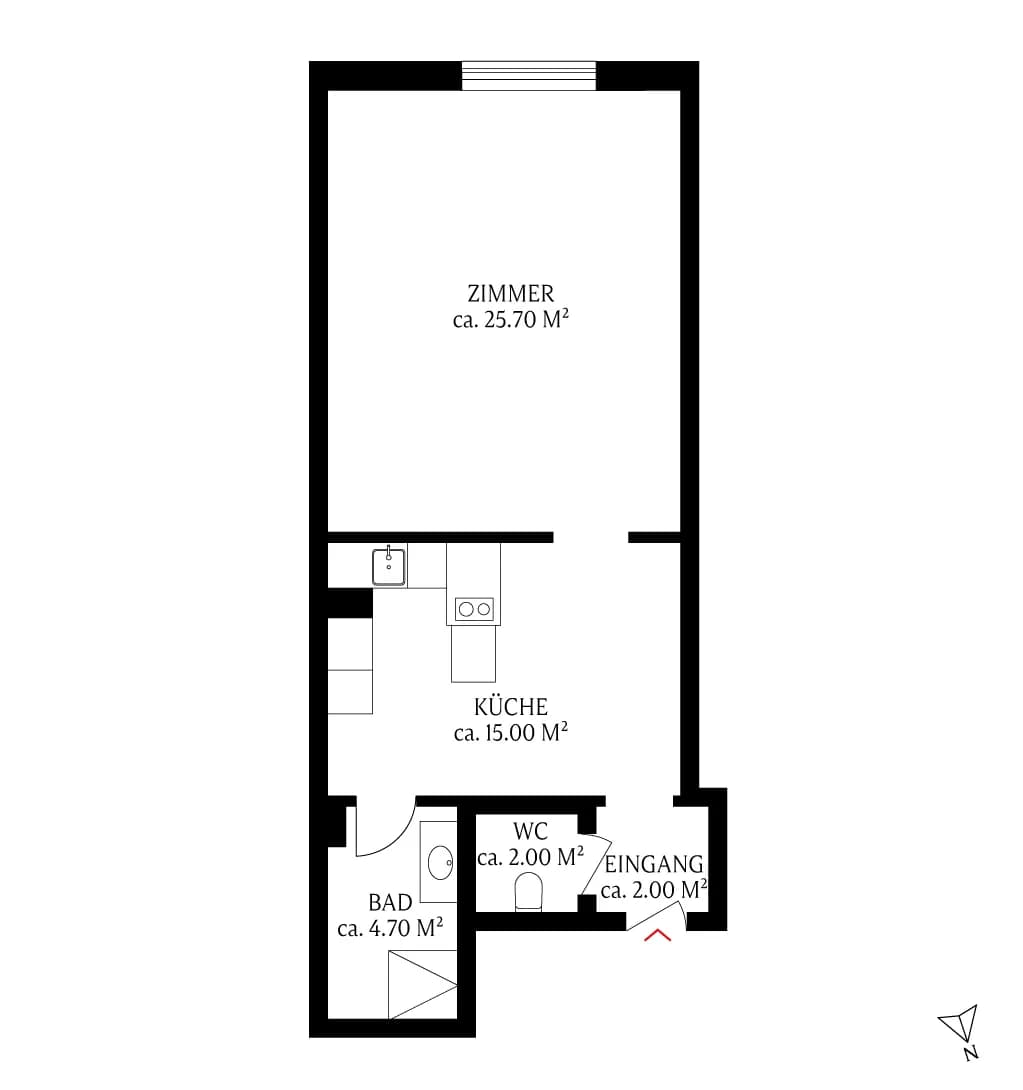 1-Zimmer-Wohnung mieten in Wien – 49 m², € 1.861 – Bild 14 von 14