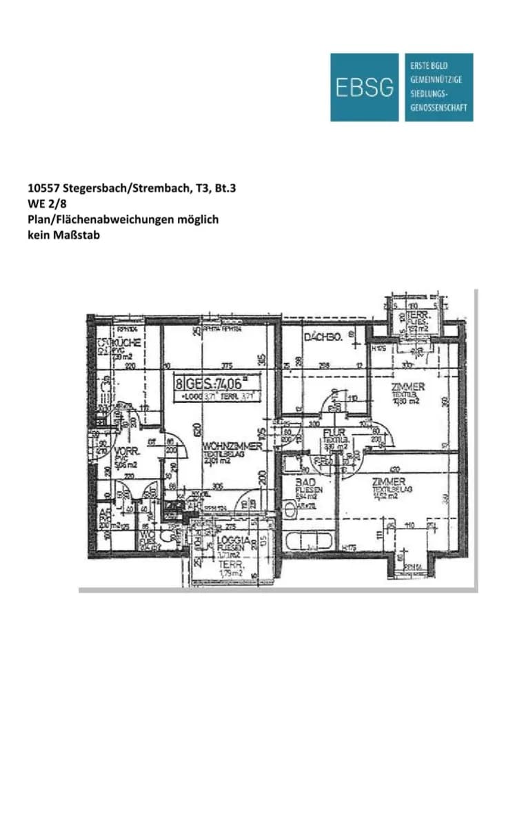 3-Zimmer-Wohnung mieten in Güssing – 77,77 m², € 701 – Bild 2 von 2