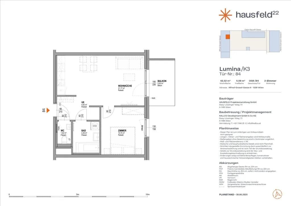 2-Zimmer-Wohnung mieten in Wien – 42,57 m², € 870 – Bild 1 von 14