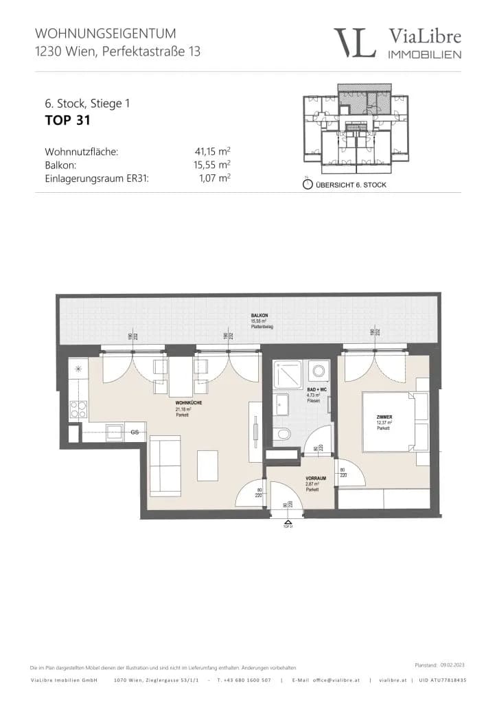 2-Zimmer-Wohnung kaufen in Wien – 41,15 m², € 212.000 – Bild 13 von 14