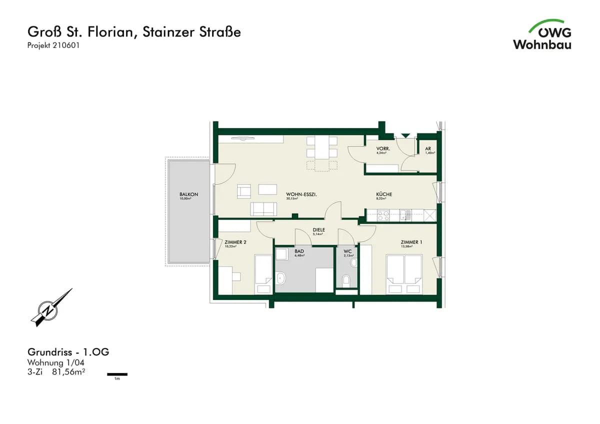 3-Zimmer-Wohnung mieten in Deutschlandsberg – 81,5 m², € 1.043 – Bild 14 von 14