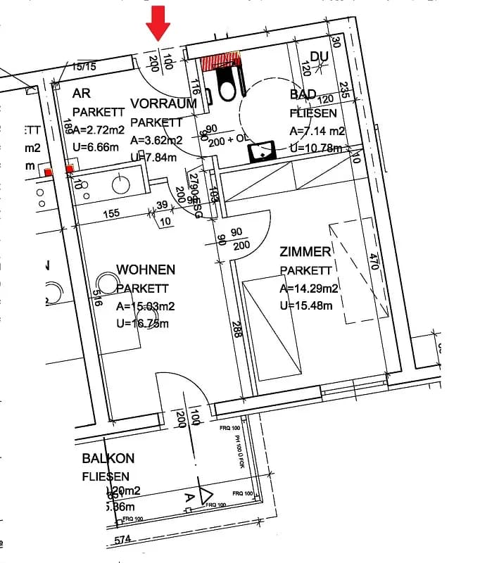 2-Zimmer-Wohnung mieten in Murau – 42,8 m², € 571 – Bild 2 von 7