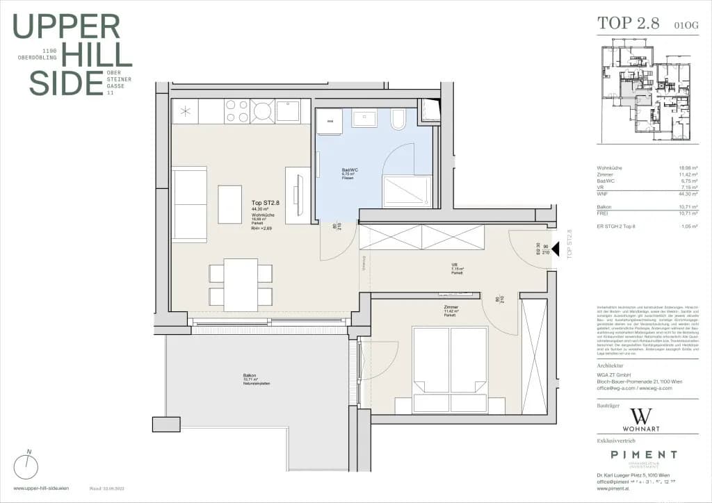 2-Zimmer-Wohnung mieten in Wien – 44,3 m², € 1.190 – Bild 15 von 15
