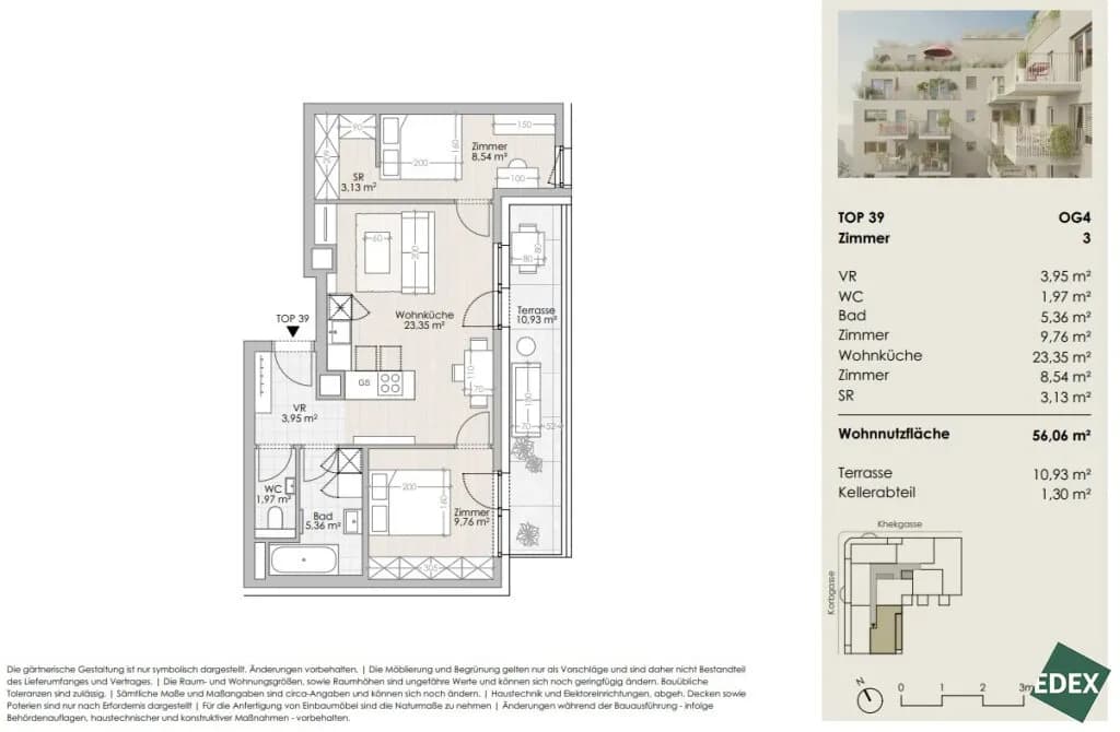 3-Zimmer-Wohnung kaufen in Wien – 56,06 m², € 344.000 – Bild 28 von 28