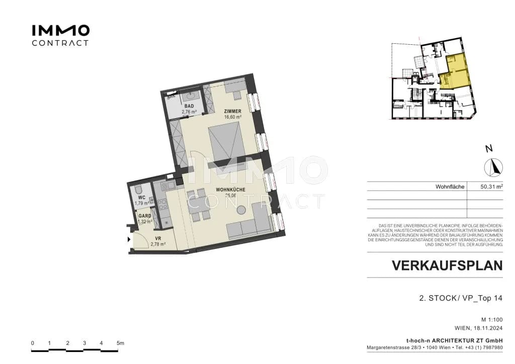 2-Zimmer-Wohnung kaufen in Wien – 50,31 m², € 334.500 – Bild 13 von 13