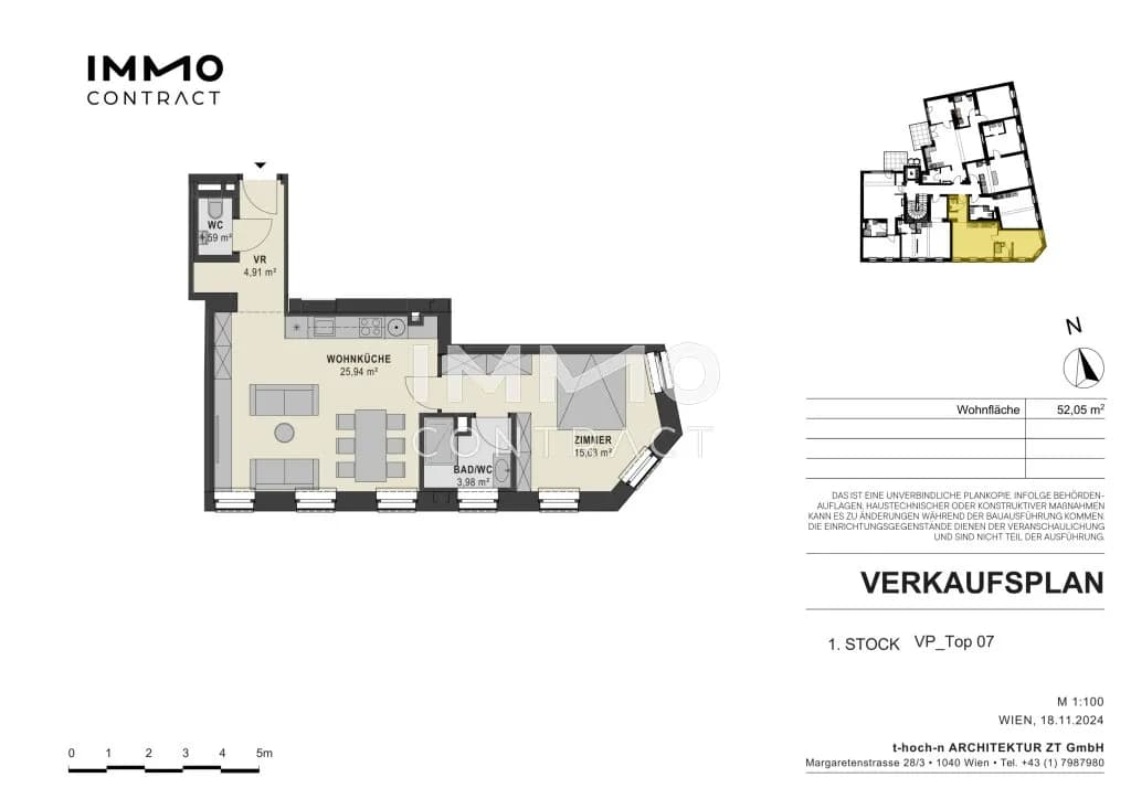 2-Zimmer-Wohnung kaufen in Wien – 52,05 m², € 324.500 – Bild 12 von 12