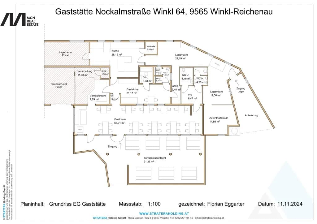 Gewerbeimmobilie mieten in Feldkirchen – 299 m², € 2.500 – Bild 2 von 2