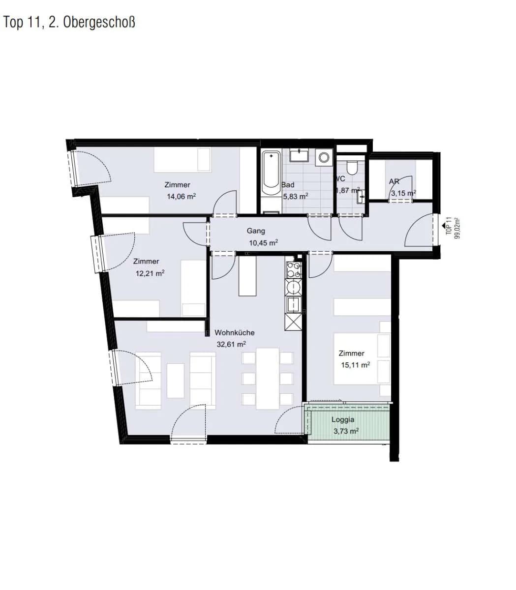 4-Zimmer-Wohnung kaufen in Wien – 95,29 m², € 792.200 – Bild 11 von 11