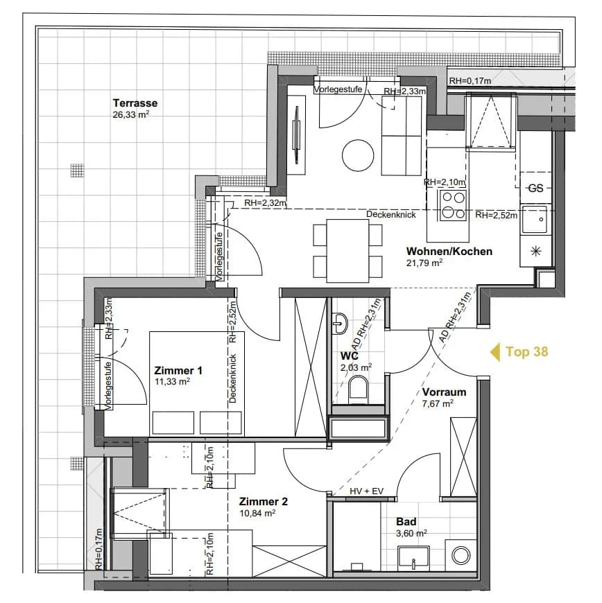 3-Zimmer-Wohnung kaufen in Wien – 57,26 m², € 523.500 – Bild 5 von 8