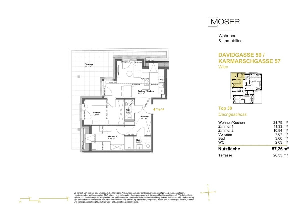 3-Zimmer-Wohnung kaufen in Wien – 57,26 m², € 523.500 – Bild 6 von 8