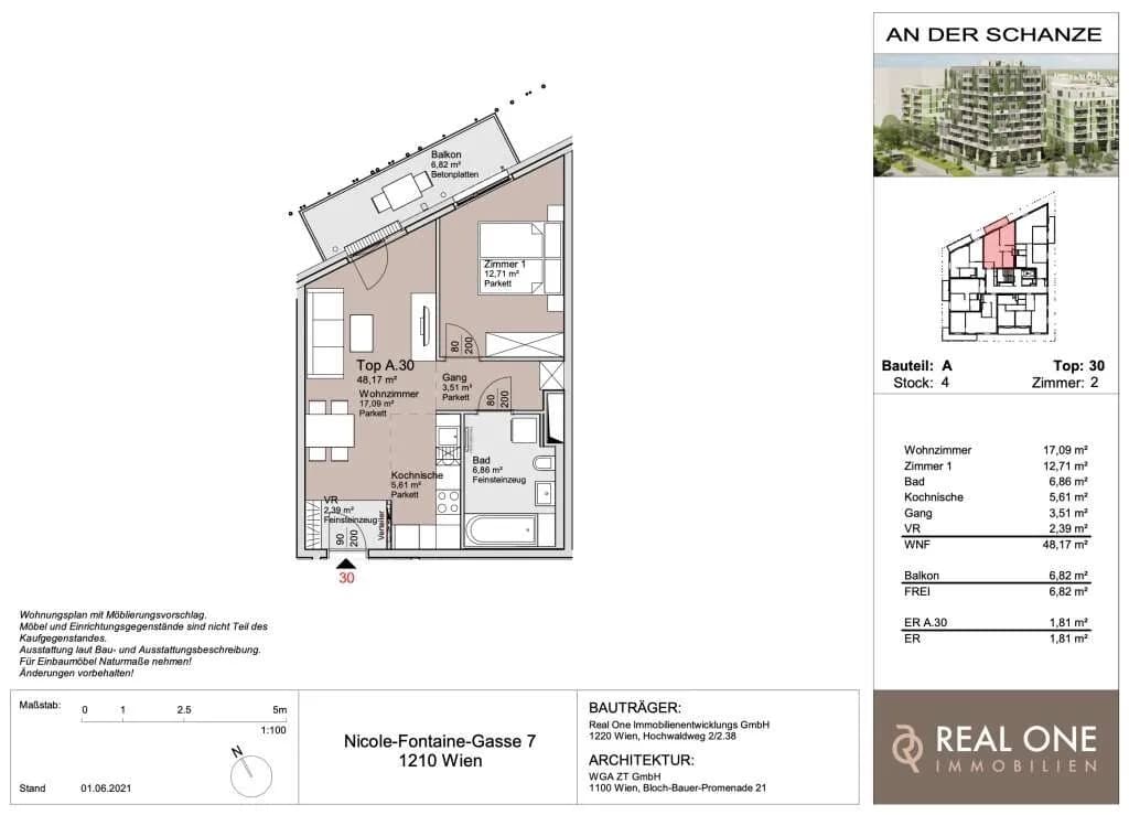2-Zimmer-Wohnung kaufen in Wien – 48,17 m², € 315.000 – Bild 21 von 21