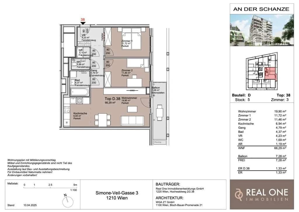 3-Zimmer-Wohnung kaufen in Wien – 66,29 m², € 455.000 – Bild 21 von 21