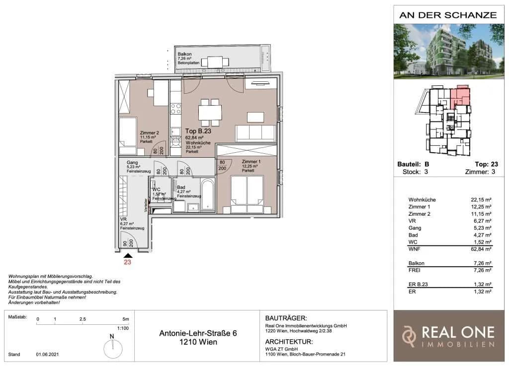 3-Zimmer-Wohnung kaufen in Wien – 64,66 m², € 400.000 – Bild 21 von 21