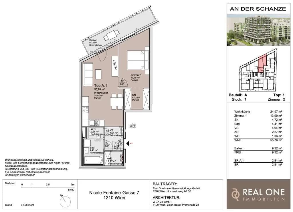 2-Zimmer-Wohnung kaufen in Wien – 55,76 m², € 319.000 – Bild 21 von 21