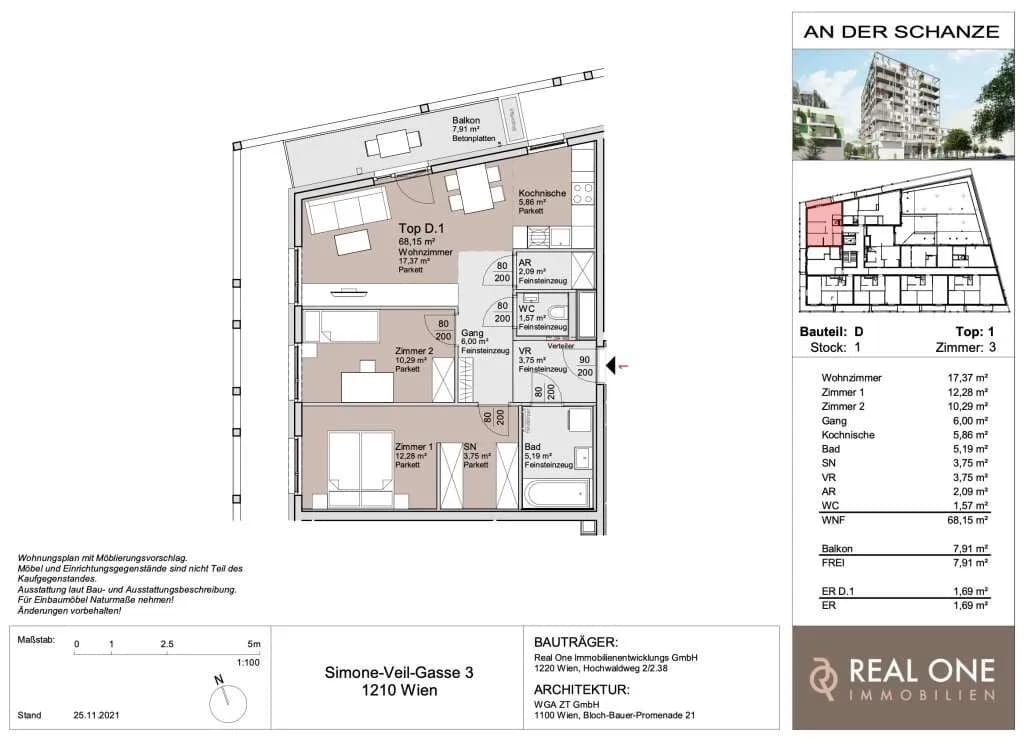 3-Zimmer-Wohnung kaufen in Wien – 68,15 m², € 390.000 – Bild 21 von 21