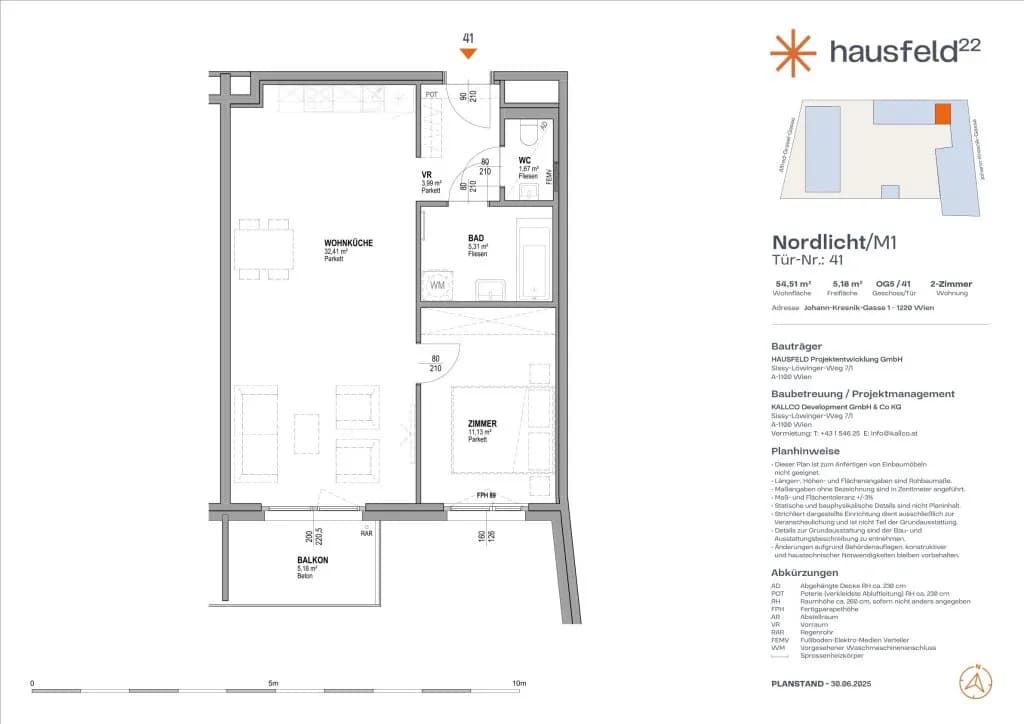 2-Zimmer-Wohnung mieten in Wien – 54,57 m², € 1.070 – Bild 2 von 17