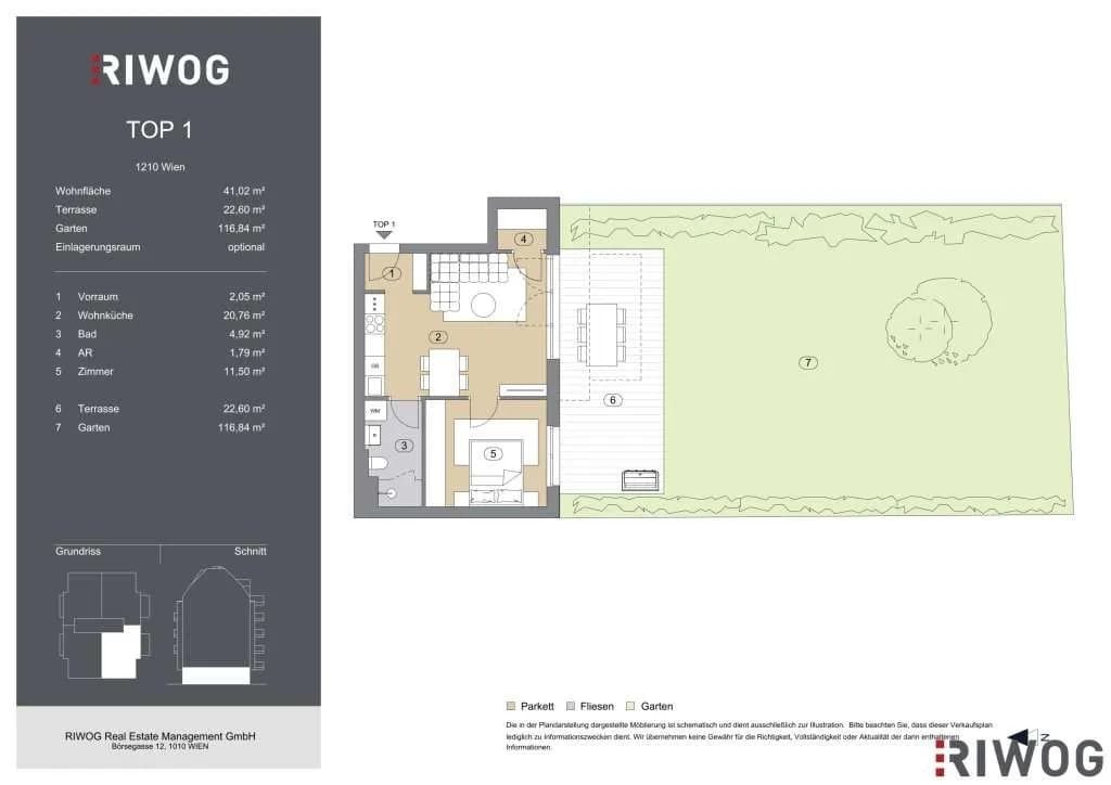 2-Zimmer-Wohnung kaufen in Wien – 41,02 m², € 349.000 – Bild 7 von 7