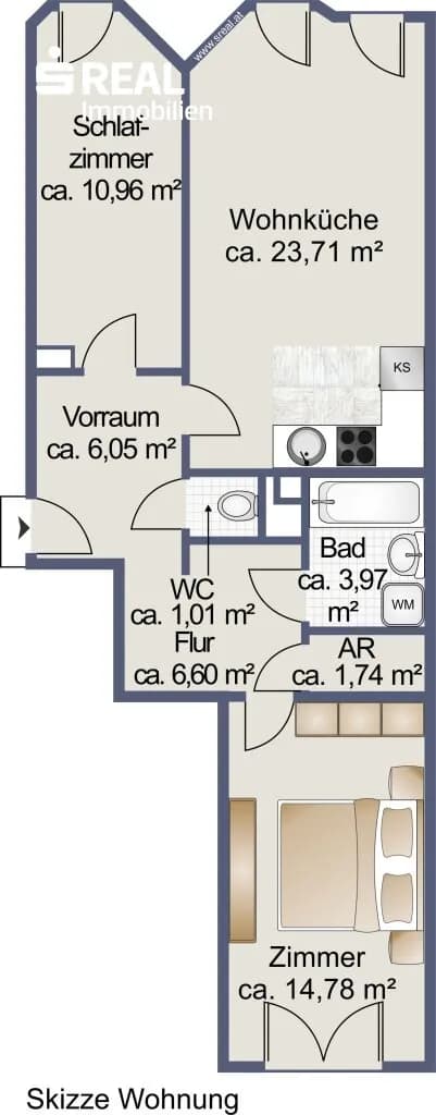 3-Zimmer-Wohnung kaufen in Wien – 68,28 m², € 319.900 – Bild 22 von 23